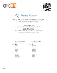 Match Report