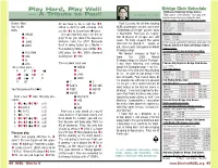 Play Hard, Play Well! Tallahassee Duplicate Bridge Games ––– a Tribute to Paul! by Robert S