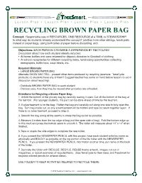 RECYCLING BROWN PAPER BAG Concept: Responsible Use of RESOURCES, ONE RESOURCE at a TIME, Is STEWARDSHIP