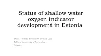 Shallow Water Oxygen Indicator Development in Estonia