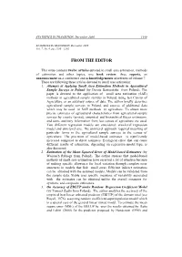 Statistics in Transition Volume 7 Number 6