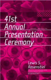 41St Annual Presentation Ceremony