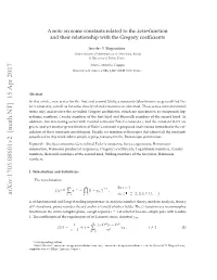 A Note on Some Constants Related to the Zeta-Function and Their Relationship with the Gregory Coefficients