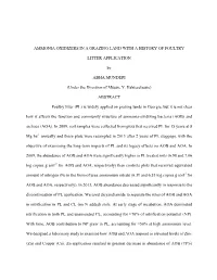 Ammonia Oxidizers in a Grazing Land with a History of Poultry