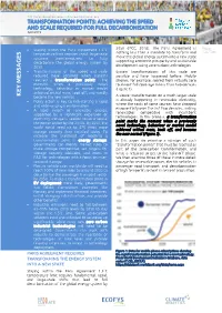 CAT Decarbonisation Series - Climateactiontracker.Org TRANSFORMATION POINTS: ACHIEVING the SPEED and SCALE REQUIRED for FULL DECARBONISATION April 2019
