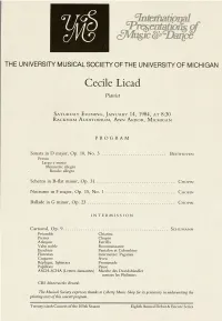 Cecile Licad Pianist