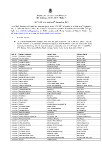 (Ie for Delhi Centre and Official