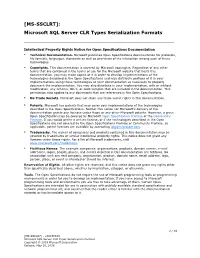 Microsoft SQL Server CLR Types Serialization Formats