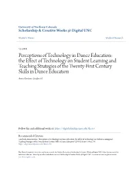 Perceptions of Technology in Dance Education