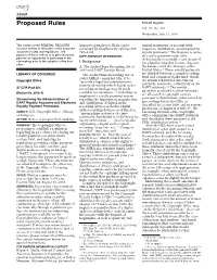 Proposed Rules Federal Register Vol