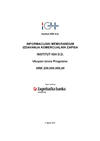 Prospekt Izdanja Programa KZ