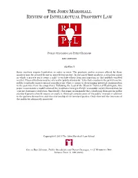 Public Standards and Patent Damages, 14 J. MARSHALL REV. INTELL