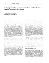 Space Architecture in Film Environ- Ments: an Opportunity Lost