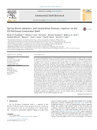 Spring Bloom Dynamics and Zooplankton Biomass Response on the US Northeast Continental Shelf