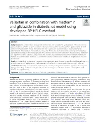 Valsartan in Combination with Metformin and Gliclazide in Diabetic