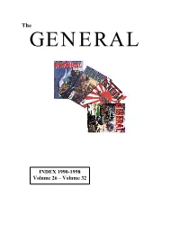 1990-1998 Volume 26 – Volume 32 Index Key: Article Title (Author) Volume, Number (Type*) Spinoff (Bernie Norton) Vol