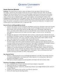 Access Services Librarian