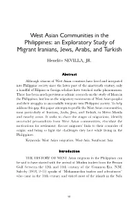 An Exploratory Study of Migrant Iranians, Jews, Arabs, and Turkish