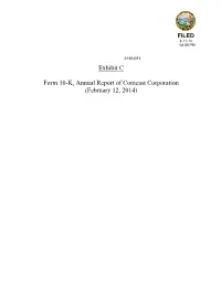 Exhibit C Form 10-K, Annual Report of Comcast