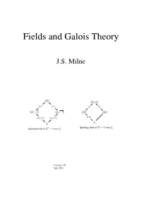 Fields and Galois Theory