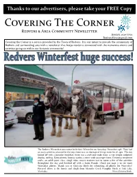January 2020 Issue Redversnews@Gmail.Com Covering the Corner Is a Service Provided by the Town of Redvers