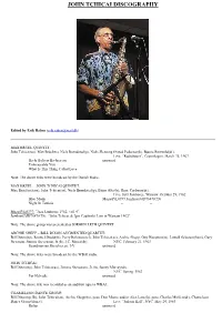 John Tchicai Discography