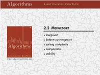 Mergesort and Quicksort