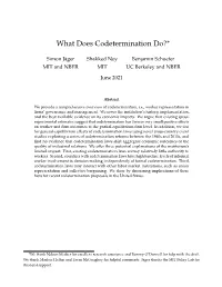 What Does Codetermination Do?∗