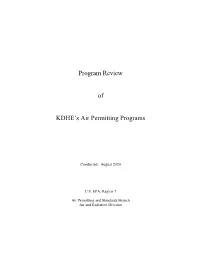 2020 Kansas Permit Program Review Final Report
