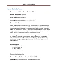Andrology Program