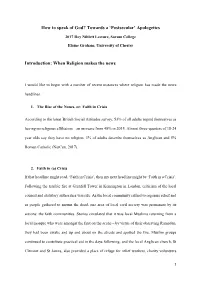 Apologetics Introduction: When Religion Makes the News
