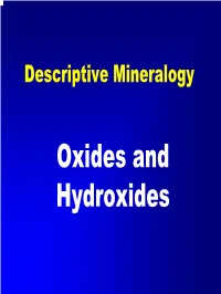 Descriptive Mineralogy