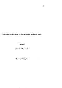Forgers and Fiction: How Forgery Developed the Novel, 1846-79