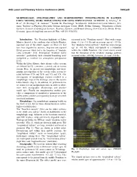 Morphologic, Stratigraphic and Morphometric Investigations in Eastern Libya Montes, Mars: Implications for Long-Term Fluvial Activity