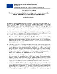 Preliminary Statement