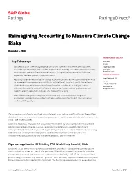 Reimagining Accounting to Measure Climate Change Risks