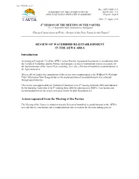 Review of Waterbird Re-Establishment in the Aewa Area
