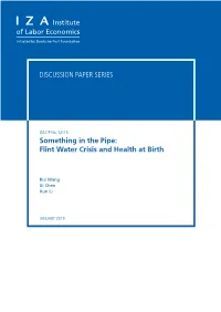 Something in the Pipe: Flint Water Crisis and Health at Birth