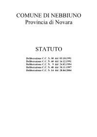 Statuto Comunale Vigente Comune Di Nebbiuno