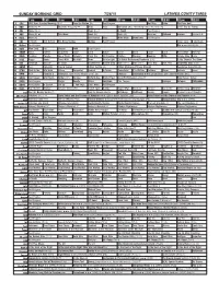 Sunday Morning Grid 7/26/15 Latimes.Com/Tv Times