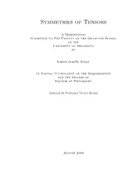 Symmetries of Tensors