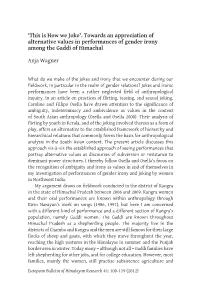 'This Is How We Joke'. Towards an Appreciation of Alternative Values In