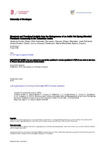 University of Groningen Structural and Functional Insights from The