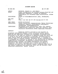 And Others Signal Transmission and Delivery Between Head-End and Office of Telecommunications