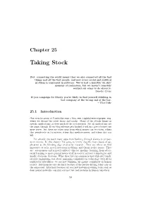 Chapter 25: Taking Stock