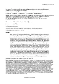 Invasive Pomacea Snails: Actual and Potential Environmental Impacts and Their Underlying Mechanisms