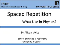 Spaced Repetition