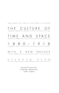 The Culture of Time and Space, 1880-1918 : with a New Preface / Stephen Kern