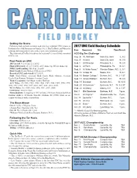 2017 UNC Field Hockey Schedule Durham to Host Old Dominion on Sunday, Oct