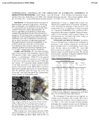 Compositional Controls on the Formation of Kaersutite Amphibole in Shergottite Meteorites